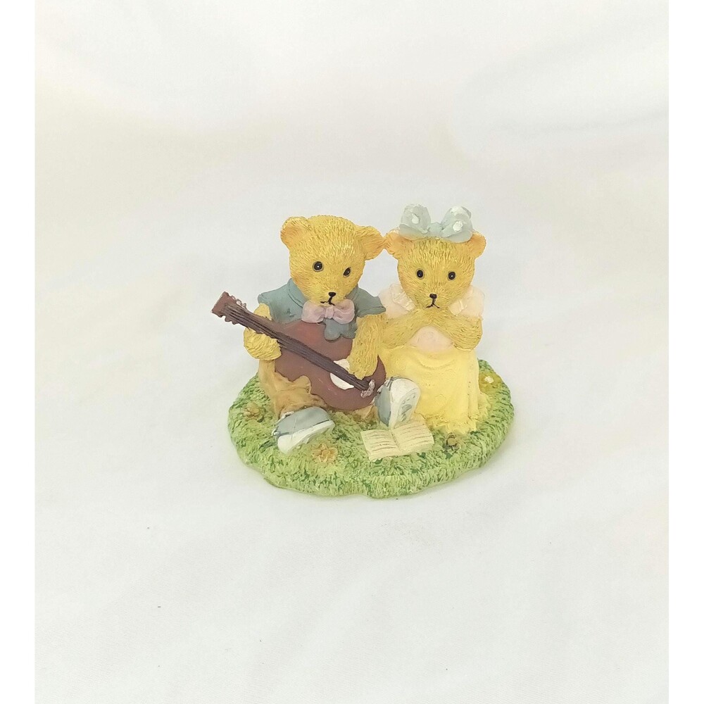 Vintage Avery Creations Bears Figurine – Boy and Girl with Guitar